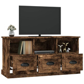 vidaXL Szafka pod TV, przydymiony dąb, 100x35x50 cm