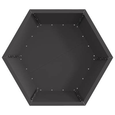 Kominek Czarny 75 x 75 x 28 cm Stal
