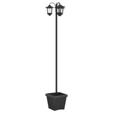 Lampion z trzema głowami z doniczką Czarny 32 x 32 x 188 cm