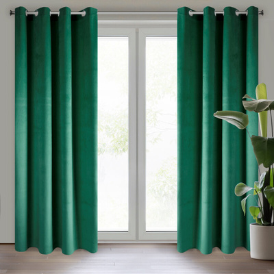 Zasłona Pierre ciemnozielona 140x250