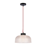 Lampa wisząca 27cm szklana/czerwony kabel Liverpool Ledea 50101288