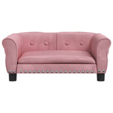 vidaXL Legowisko dla psa, różowe, 70x45x30 cm, aksamit