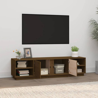 vidaXL Szafka pod TV, miodowy brąz, 156x40x40 cm, lite drewno sosnowe