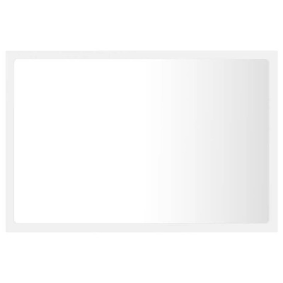 vidaXL Lustro łazienkowe z LED, białe, 60x8,5x37 cm, akryl