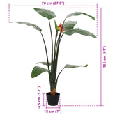 Sztuczna roślina Strelitzia zielony 70 x 18 x 155 cm