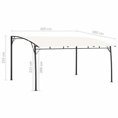 Markizy parasolowe 4 x 3 x 2,55 m kremowy