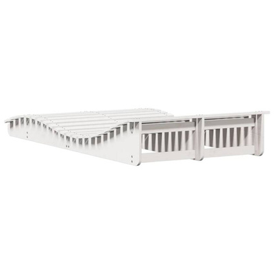 vidaXL Leżak, biały, 205x110x31,5 cm, lite drewno sosnowe