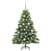Sztuczna choinka z 150 diodami LED Zielony 120 cm PE i PVC