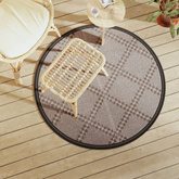 Dywan na zewnątrz, brązowy, ?120 cm, PP vidaXL