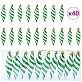 Świąteczna kula w spiralnym kształcie 40 pcs Zielony