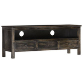 vidaXL Szafka pod TV, czarna, 120 x 30 x 45 cm, lite drewno mango