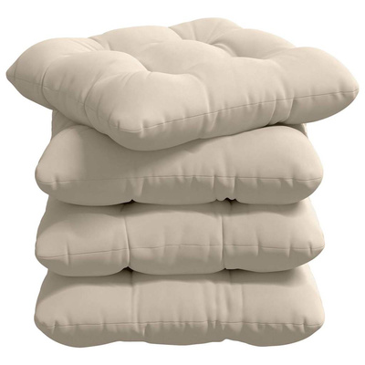 Poduszki na siedziska 4 pcs Beżowy 40 x 40 cm