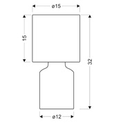 Lampa stołowa szara ceramika nocna Iner Candellux 41-79886