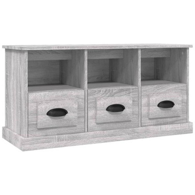 vidaXL Szafka pod TV, szary dąb sonoma, 100x35x50 cm