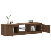 Szafka pod TV, z LED, brązowy dąb, 140 x 40 x 35,5 cm vidaXL