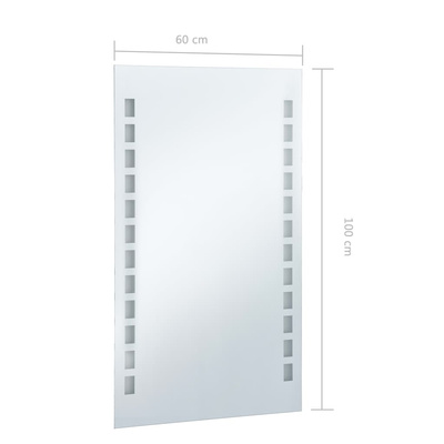 vidaXL Ścienne lustro łazienkowe z LED, 60 x 100 cm