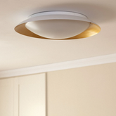 Plafon LED 31W Okrągły Biało Złoty 3 Barwy Świecenia CCT Abruzzo Costa