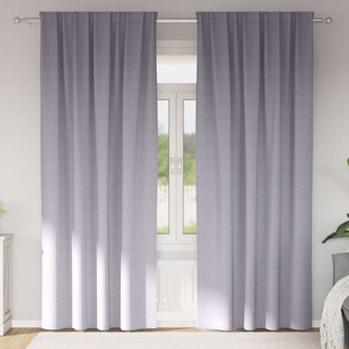 Firany blackout z kółkami 2 pcs Metaliczny Szary 260 x 140 cm