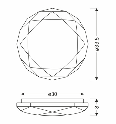 Plafon LED Baldo okrągły 33,5 cm 4000K biały