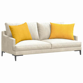 Poduszki na sofę 2 pcs Jasnożółty 70 x 50 cm Tkanina sztruksowa