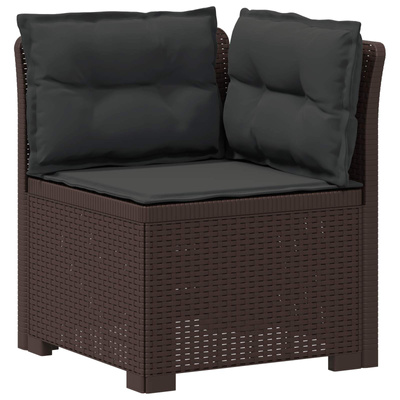 5-osobowa sofa ogrodowa z poduszkami w stylu rattanowym PP