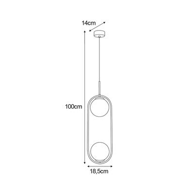 Lampa wisząca K-5111 z serii DAVOS