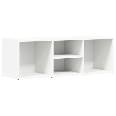 Ławka na buty, biała, 105x35x35 cm, materiał drewnopochodny