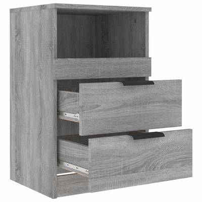 Szafki nocne 2 szt. Szary Sonoma Medium Engineered Wood