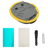 Dmuchany wałek gimnastyczny z pompką, 120x90 cm, PVC, zielony