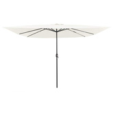 Parasolka ogrodowa piaskowy 295 x 295 x 245 cm Poliester i Stal