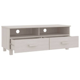 vidaXL Szafka pod TV HAMAR, biała, 106x40x40 cm, lite drewno sosnowe