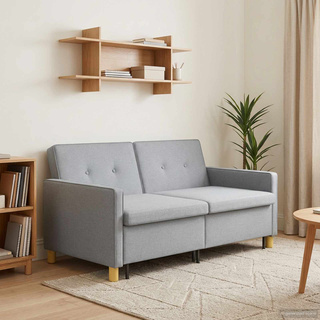 Rozkładana sofa jasnoszary 154 x 94,5 x 80,5 cm