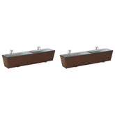 Balustrada 2 pcs 80 x 17 x 17 cm Metal
