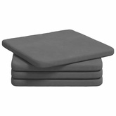Poduszki na siedziska 4 pcs Ciemnoszary 40 x 40 x 3 cm