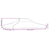 Dach do namiotu imprezowego, 4,5 x 3 m, terakota, 270 g/m?