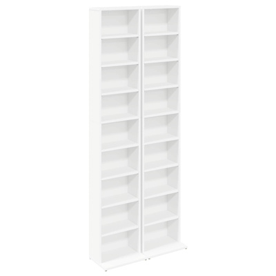 Kabinet na płyty CD 2 szt. Biały 33 x 23,5 x 175 cm
