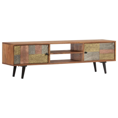 vidaXL Szafka pod TV, 140x30x40 cm, lite drewno akacjowe