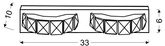 Kinkiet LED 2x3W kryształki SHIPI 22-45300