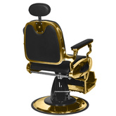 Gabbiano fotel barberski Francesco Gold czarny 133777