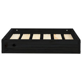 vidaXL Legowisko dla psa, czarne, 51,5x44x9 cm, lite drewno sosnowe