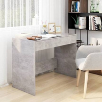 vidaXL Biurko, szarość betonu, 101x50x76,5 cm, materiał drewnopochodny