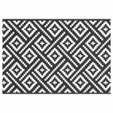 Dywan na zewnątrz, ARAKIL biało-czarny, 160x230 cm, PP