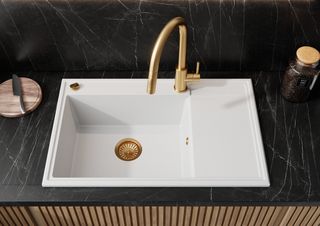 Zlewozmywak Felicja 79L 01 / biały arktyczny