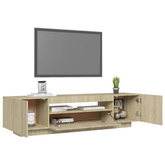 vidaXL Szafka TV z oświetleniem LED, kolor dąb sonoma, 160x35x40 cm