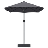 Parasolka ogrodowa Antracyt 385 x 209 x 244 cm Poliester i Stal