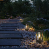 Lampa ogrodowa CISSUS – czarna metalowa lampa stojąca E27 IP54 - nowoczesne oświetlenie zewnętrzne