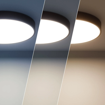 Plafon LED 31W Okrągły Czarny 40cm 3 Barwy Świecenia CCT Abruzzo Fabbri