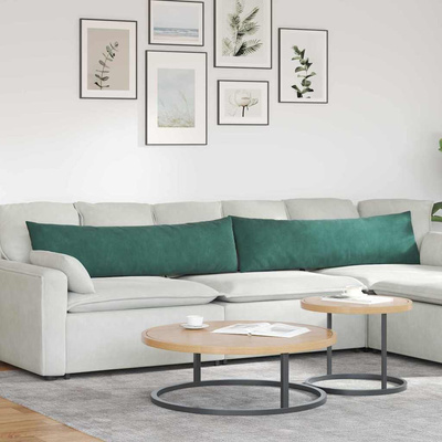 Poduszki na sofę 2 pcs Ciemna zieleń 145 x 40 cm