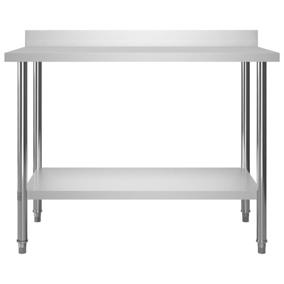 Kuchenny stół roboczy z rantem, 120x60x93 cm, stal nierdzewna