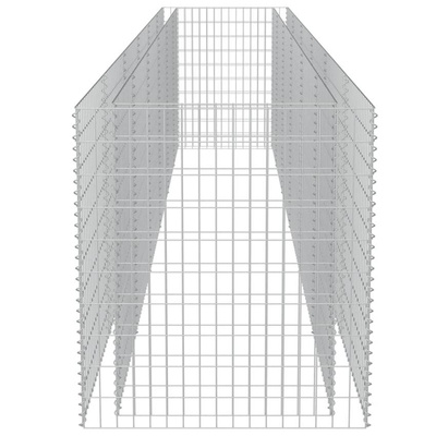 vidaXL Podwyższona donica gabionowa, galwanizowana stal, 540x90x100 cm